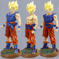 สะสมตัวเลขขนาดใหญ่43ซม. Kd Chuchao Goku รุ่น Battle Damaged Goku Super Saiyan รุ่นตกแต่งของขวัญ