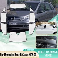 ที่บังแดดเต็มรูปแบบสำหรับ W245 Mercedes Benz B Class 2007 2008 2009 ~ 2011อุปกรณ์ตกแต่งรถยนต์ที่บังป้องกันแสงแดด UV กระจกหน้ารถ