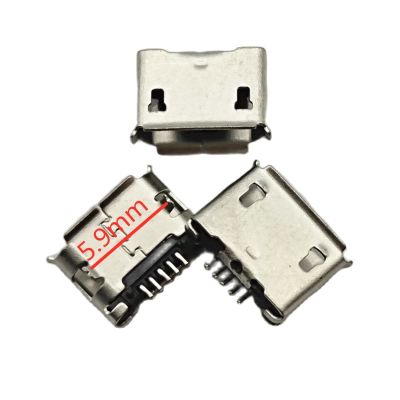 New Product 50Pcs Computer Connector MINI USB For Mobile Phone Tablet 5PIN Short Needle Flat Port DIP2  Center Distance 5.9Mm SDT-235