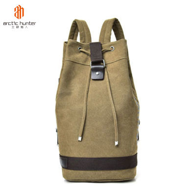 TOP☆ARCTIC HUNTER Mens Backpack Fashion Canvas Sports Backpack Bucket Bag Leisure Travel Versatile Computer Backpack