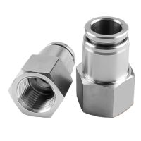 PCF pneumatic connector 304 stainless steel 1/8 1/4 3/8 1/2 BSP internal thread pneumatic quick connector hose air tube