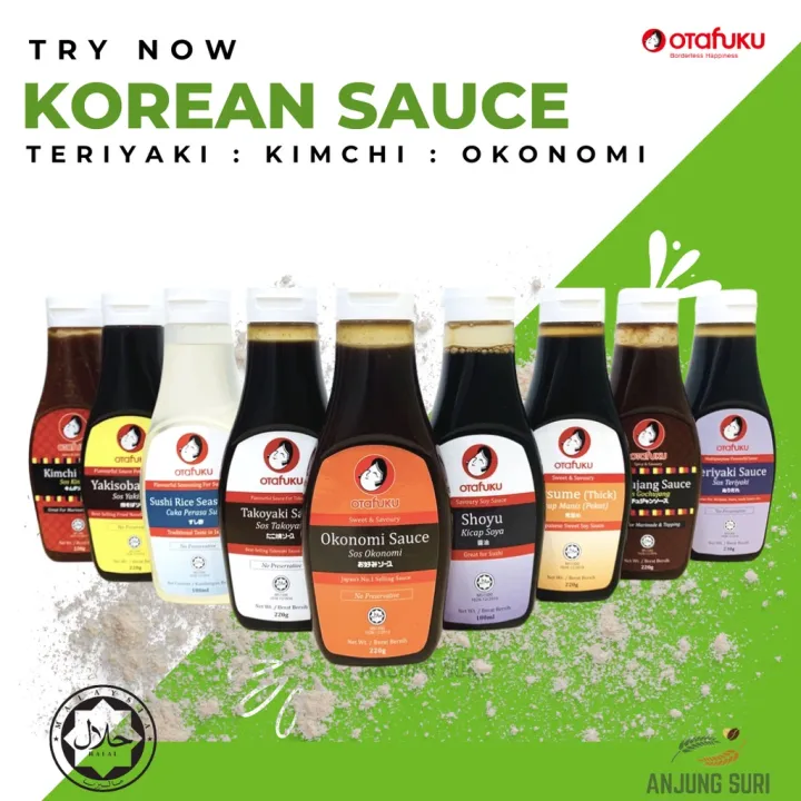 Kimchi Sos Takoyaki Sauce Gochujang Otafuku Okonomi Yakisoba Teriyaki