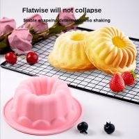 Silicone Cake Pans Non-stick Fluted Food Cake Pan with Sturdy Cake Baking Molds Perfect Bakeware for Chiffon Jello Gelatin Bread