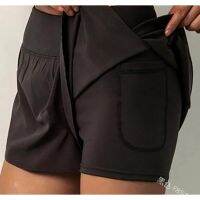 【READY STOCK】ST170ST171 Woman workout gym quickdry short sport pants 2 Layer Safety Inner with Zip PocketTH