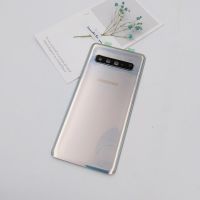 【☸2023 New☸】 diyi45718 Samsung Galaxy S10 5G G977ฝาครอบหลังกระจกด้านหลังประตูตัวเรือนอะไหล่พร้อมสติ๊กเกอร์เลนส์กล้องถ่ายรูป