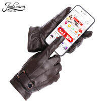 JOOLSCANA top1gloves men genuine leather winter Sensory tactical gloves fashion wrist touch screen drive autumn good quality