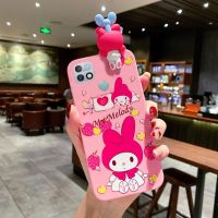 น่ารัก Hello Kitty My Melody เคสโทรศัพท์สำหรับ Infinix Smart 5 Pro Infinix Hot 10i น่ารักการ์ตูนป้องกันการตกซิลิโคนนุ่มเคสสีชมพูแฟชั่นวงเล็บเชือกเส้นเล็กปลอกคลุม Hp Infinix Smart5pro