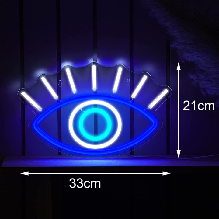 ตานีออนสัญญาณแสง-led-ตาการสร้างกลางคืน-usb-เสียบธุรกิจโลโก้ที่กำหนดเองตกแต่งโคมไฟห้องเกมผนังพรรคคลับ