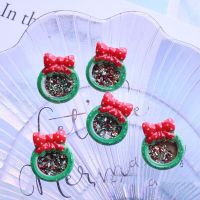 【support-Cod】 Happy You mall ถุงเท้าเรซิน Cabochon หลังแบนชุดคริสต์มาส10ชิ้น/ล็อตพร้อมด้วยเพชรงานฝีมือสมุดภาพ DIY ตกแต่งเครื่องประดับผม