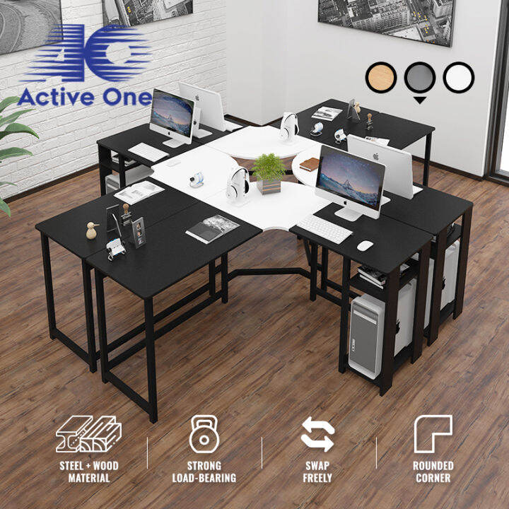 ACTIVEONE Computer Desk Modern Corner Desk Home Desktop Desk Lshaped