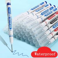 10pcs/Set Deep Hole Marking Pen Black Construction Site For Wood Ceramic Floor Long Head Marker Oil Waterproof Red Blue green