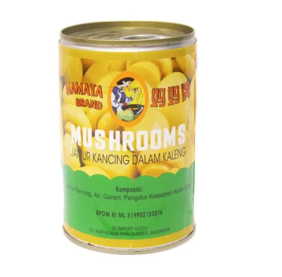 Mamata Brand Mushrooms Kemasan Kaleng 425gr Jamur Kancing Dalam Kaleng