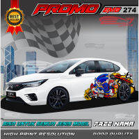 สติกเกอร์รูปลอก ลาย SPORT CITY CAR SEDAN สําหรับติดตกแต่งรถยนต์ -EMB274TH