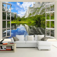 Custom Photo Mural Wallpaper 3D Window Nature Landscape Wall Painting For Living Room Bedroom Decoration Papel De Parede Tay