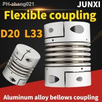 D20 L33 Aluminum Alloy Bellows Coupling Stainless Steel Elastic Encoder Motor Screw High Torque Coupling With Keyway CNC