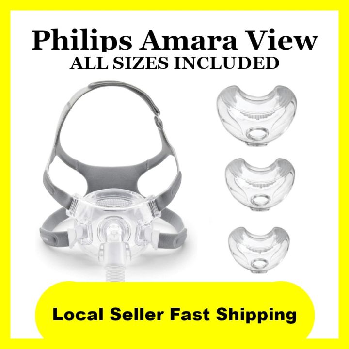 Philips Amara View Full Face Cpap Mask Respironics All Sizes Included For Obstructive Sleep 0116