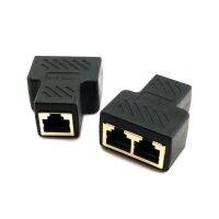 Jaringan Rj45 Kabel Port Kabel Jaringan Splitter Extender Plug Adapter Konektor (8 Core) Dibagi Menjadi Dua Splitter