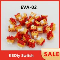 สวิตช์แบบเส้นตรง Kbdiy สวิตช์ EVA-02โคลน TTC สีชมพูทองสำหรับ5Pin คีย์บอร์ดแบบกลไกที่กำหนดเองสวิตช์ DIY คีย์บอร์ดสำหรับเล่นเกม MX RGB