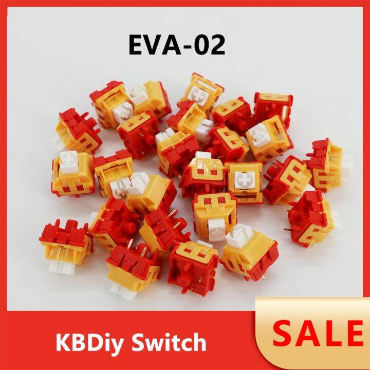 สวิตช์แบบเส้นตรง-kbdiy-สวิตช์-eva-02โคลน-ttc-สีชมพูทองสำหรับ5pin-คีย์บอร์ดแบบกลไกที่กำหนดเองสวิตช์-diy-คีย์บอร์ดสำหรับเล่นเกม-mx-rgb