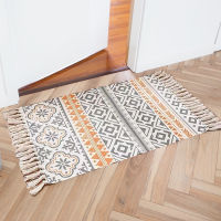 Bohemia Rug Floor Car Cotton Linen Handmade Tassel Rug Living Room Bedside Floor Mat Pad Home Boho Decoration