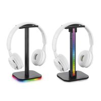 〖Undine earphone〗RGB หูฟังเล่นเกมยืนควบคุมเสียงไฟ LED เพลงรถกระบะจังหวะโดยรอบโคมไฟโต๊ะชุดหูฟังผู้ถือ Gamer อุปกรณ์เสริมพีซี