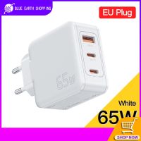 Essager 65W ที่ชาร์จสำหรับเดินทาง GaN แบบคู่-C + USB PD 65W ชาร์จเร็วสำหรับแท็บเล็ตและแล็ปท็อป