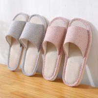 Slippers Flip Flops Flax Indoor Bedroom Shoes Ladies Footwear Lovers Flat