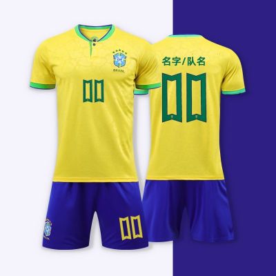 ▼  The new 2022 Brazil jersey football suits inside his shirt male children training suit short-sleeved clothes