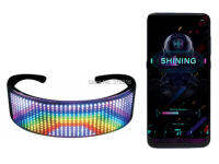 Latest Luminous Bluetooth LED Glowing Glasses Rechargeable App Control Customized Magic Scrolling text