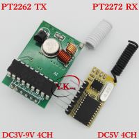 PT2262 Remote Transmitter PT2272 Receiver DC3V-9V 4CH TX DC5V 4CH Decoding RX PCB TTL RF Module 315MHZ Momentary Superheterodyne