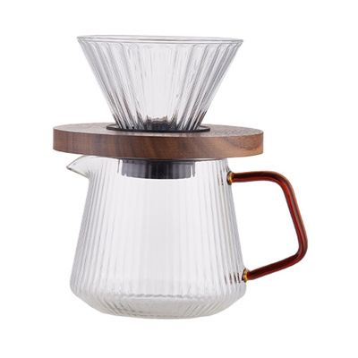 Handmade Coffee Pot Coffee Server Coffee Maker Brewing Cup V02 Glass Coffee Funnel Drip Coffee Set A