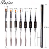 BQAN 9 Style Double Side Nail Art Brush Spatula Poly Nail Gel Pen Manicure Tip Extension Acrylic Builder Accessory Rod Tool