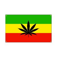 3x5Fts 90X150cm Leaf Colorful Flag Banner Jamaica Rasta Reggae Music Rock Band Weed Flag