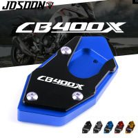 สำหรับฮอนด้า CB400X CB400X CB400 x 2019 2020 2021รถจักรยานยนต์ CNC ขาเท้าด้านข้างยืนขยายแผ่นสนับสนุนแผ่นที่มีโลโก้