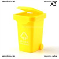 【Aetna】1pc Simulation 1:12 Dollhouse Mini Trash Can Toy Garbage Truck Cans Curbside