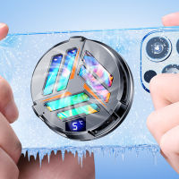 Cell Phone Cooler Magnetic Absorption Semiconductor Cooling Fan Mobile Phone Radiator Digital Display for Playing Games Live Streaming