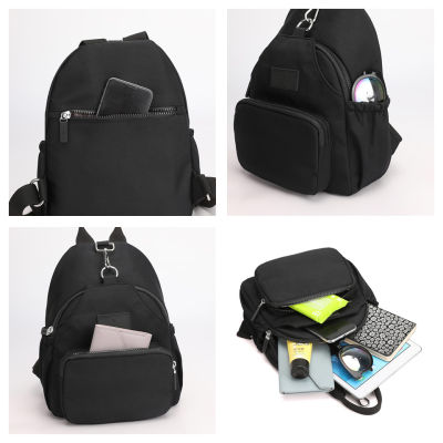 Hot Women Nylon Backpack Travel Shoulder Bag Soft School Bag For Teenage Girls Solid Color Rucksack Purse