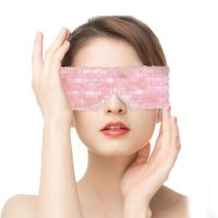 {traveler} Natural Rose Quartz Facial Massager Jade EyeMask Cold Eye Skin Care Therapy บรรเทาความเมื่อยล้าเครื่องมือ Beauty Sleep Mask Face Head