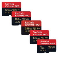 SanDisk 64GB 128GB 256GB 512GB 1TB แบบ Micro SD SDXC A2 คลาส 10 Extreme Pro 200MB/s