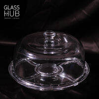 GLASS HUB ( AMORN ) Tablesetter 9097 - พานแก้ว พานโชว์เค้ก  ดีไซน์สวยหรู  แฮนด์เมด