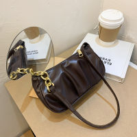 Texture Chain The Single Shoulder Bag Pleated Handbag Small Bag Pleated Chain Bag One Shoulder Messenger Bag