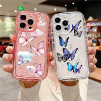 เคส Samsung Galaxy S23 S21พิเศษ S22บวกกับรองรับการกระแทกผีเสื้อหรูหราฝาครอบกันกระแทกกันตก