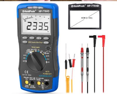 2021HoldPeak HP-770HD Auto range Digital Multimeter 6000 Counts True RMS ACDC Voltage Electrical Tools Tester HFE NCV Mulitmetro