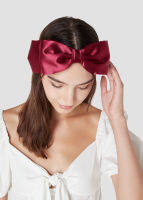 Burgundy Satin Bow ที่คาดผม