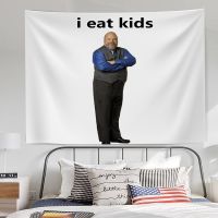 【CW】¤  Bertram I Eat Kids Blankets Meme Tapestry Macrame Wall Hanging Curtain Backdrop College Beach