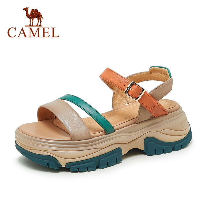 cameljeans-รองเท้าผู้หญิงฤดูร้อนแฟชั่นแพลตฟอร์มวินเทจรองเท้าแตะชายหาด