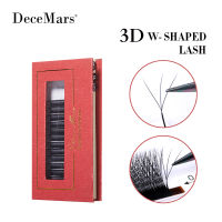 DeceMars 3D ต่อขนตารูปตัว W 3ปลาย Cd Curl ขนตา Idividual คุณภาพสูง