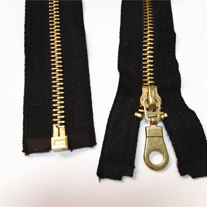 5pcs-70cm-jacket-style-brass-metal-divider-zipper-black-nylon-coil-zipper