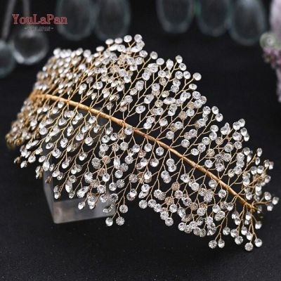 HP258หรูหราคริสตัลงานแต่งงานแถบคาดศีรษะ Handmade Rhinestone Headpieces เจ้าสาวงานแต่งงานยางรัดผมน่ารัก Headband อุปกรณ์เสริม