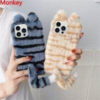 [Hot K] 3D Fluffy เคสมือถือลายแมวหูสำหรับ Samsung Galaxy Note 10 20 S22 Ultra S21 S20fe A51 A71 A12 A22 A32 A52 A72กันกระแทก Soft Case